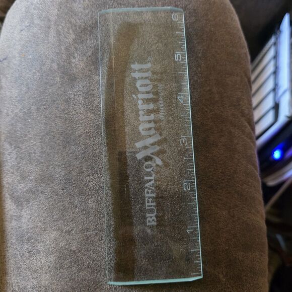 Vintage 6" GLASS RULER Advertising Buffalo MARRIOTT Promotional - Picture 8 of 10